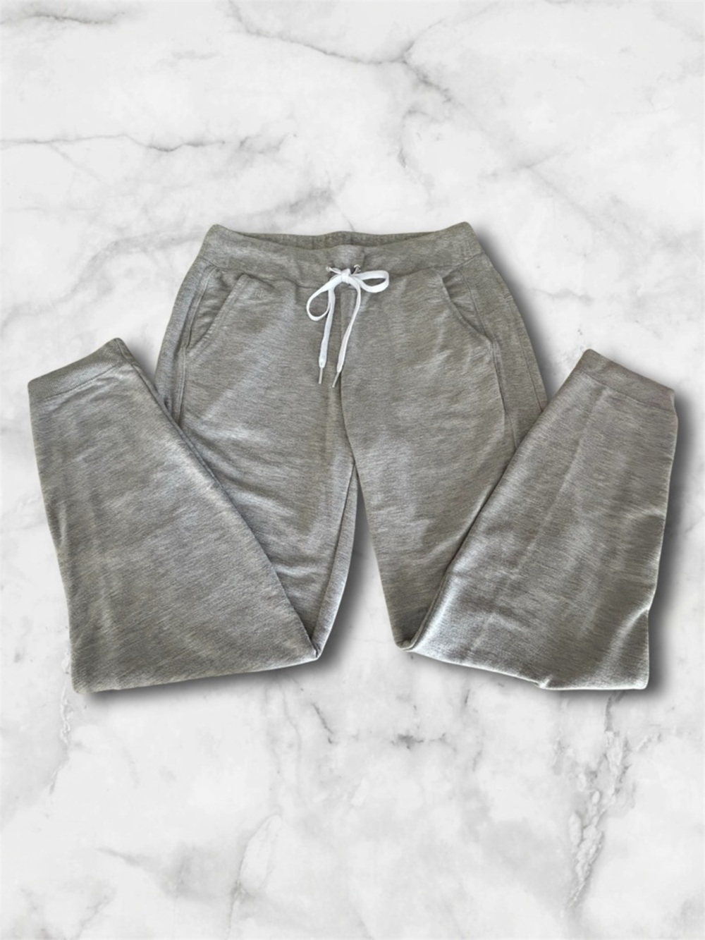 Ralph Lauren Heather Gray Joggers Sweatpants Side Stripe Pocket Logo Soft Size S - Picture 4 of 13